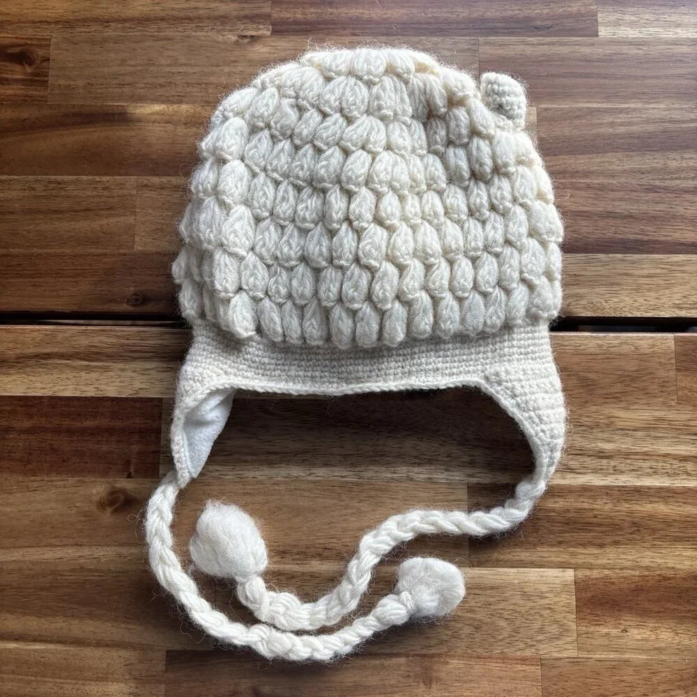 English Heritage Knit Wool Beanie Hat Alpaca Llama? Toddler 2-4 Yrs Outdoor Play